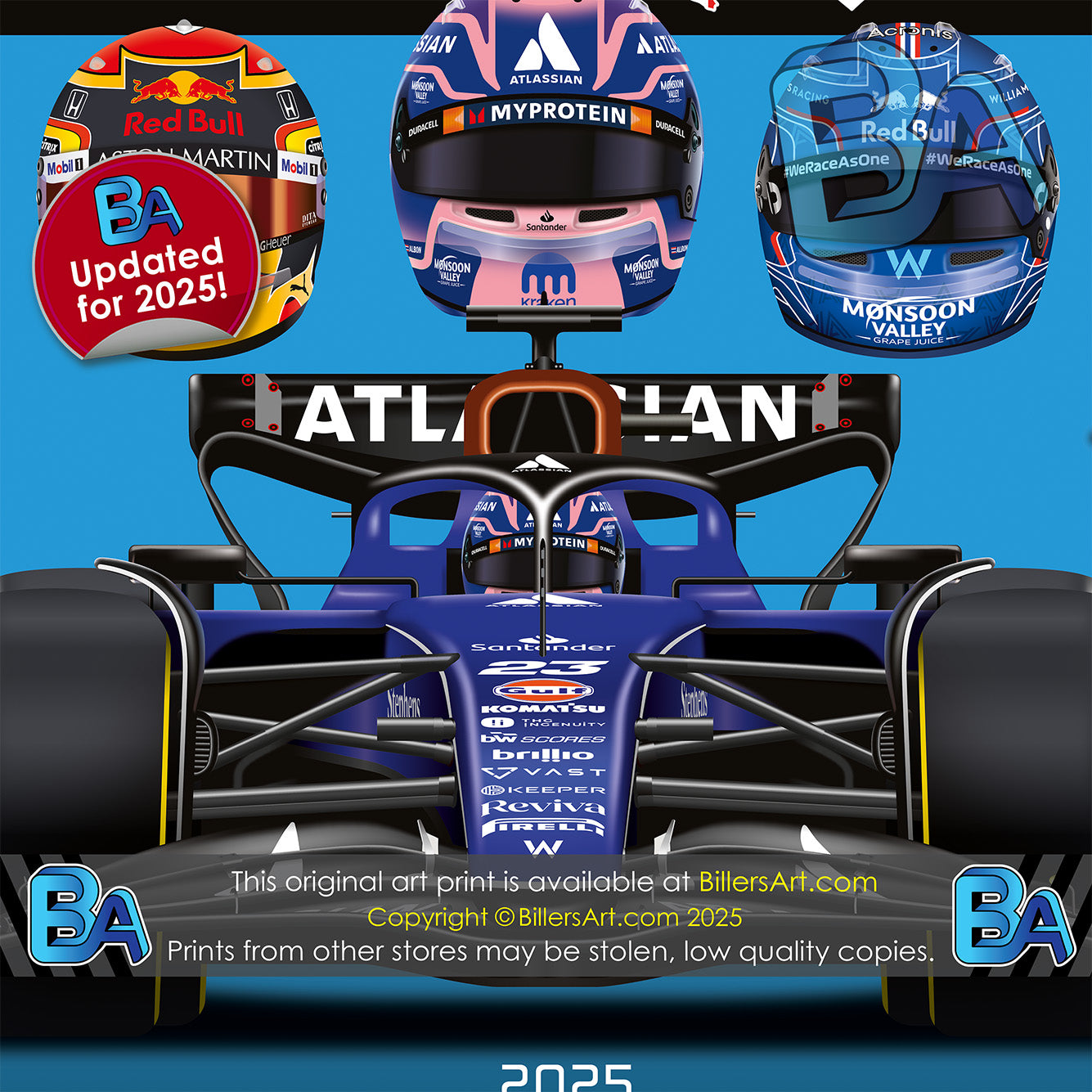 Alexander Albon 2025 Formula 1 Celebration Print