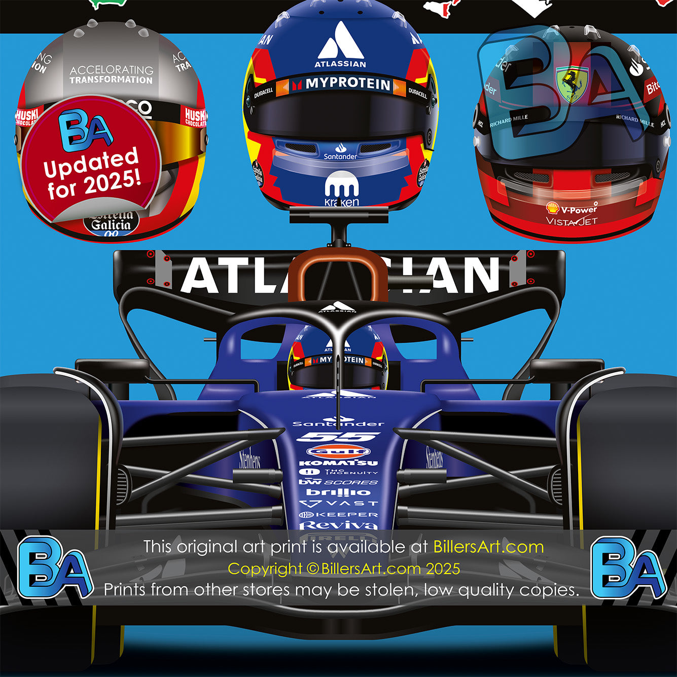 Carlos Sainz 2025 Formula 1 Celebration Print