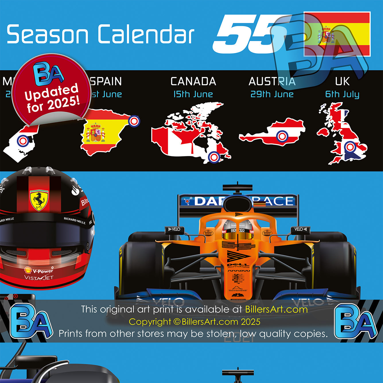 Carlos Sainz 2025 Formula 1 Celebration Print
