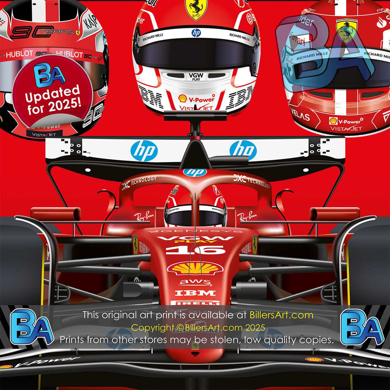 Charles Leclerc 2025 Formula 1 Celebration Print