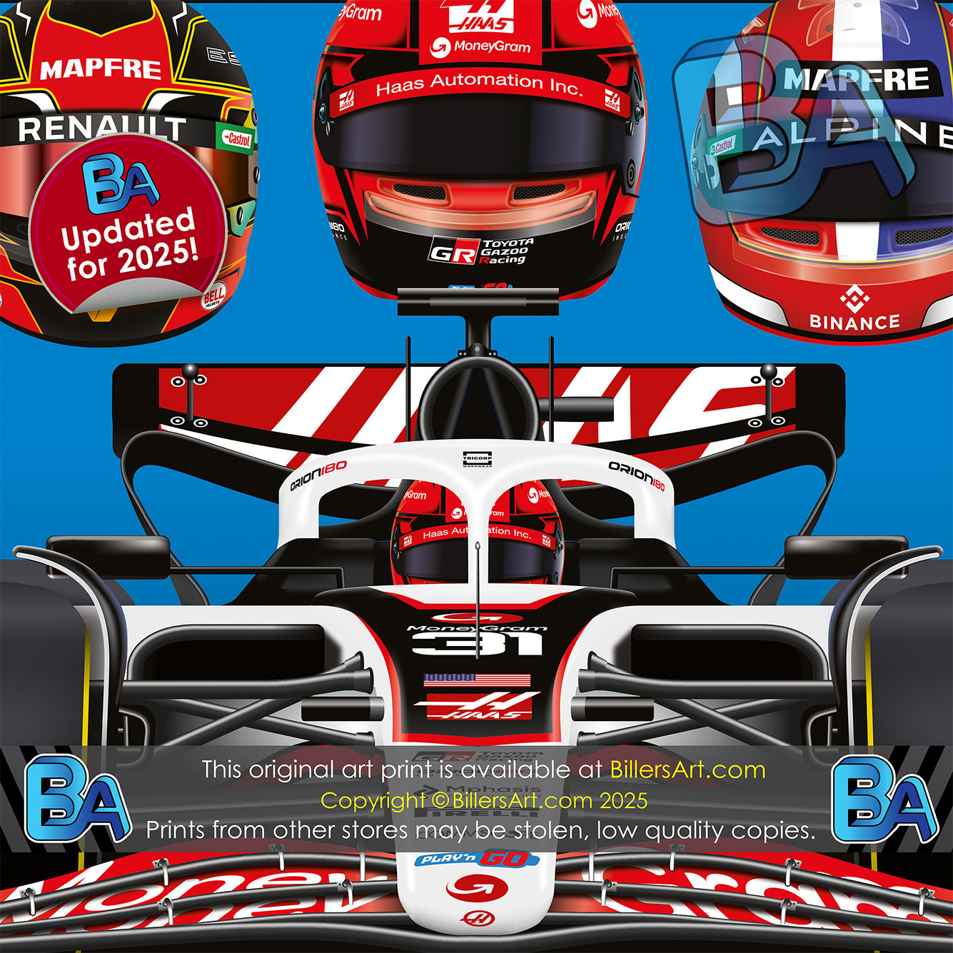 Esteban Ocon 2025 Formula 1 Celebration Print