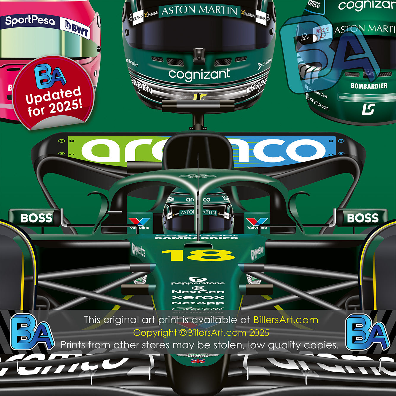 Lance Stroll 2025 Formula 1 Celebration Print