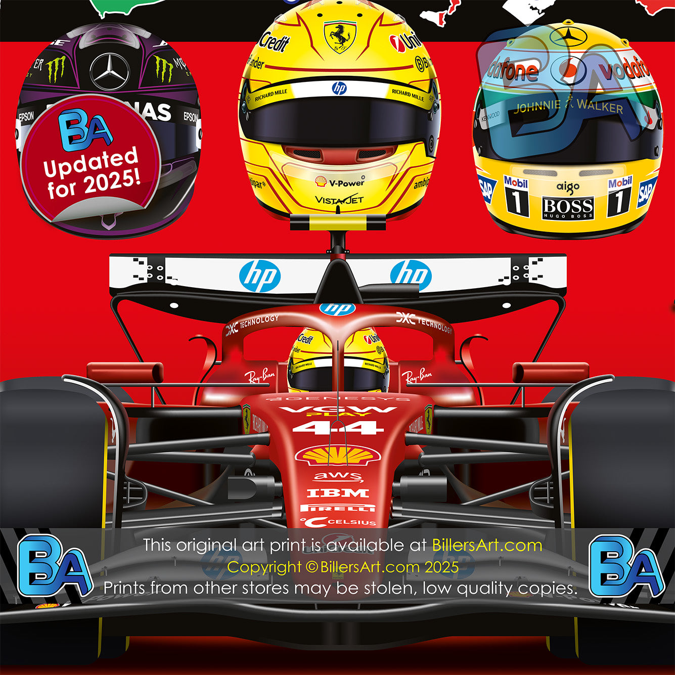 Lewis Hamilton 2025 Formula 1 Celebration Print