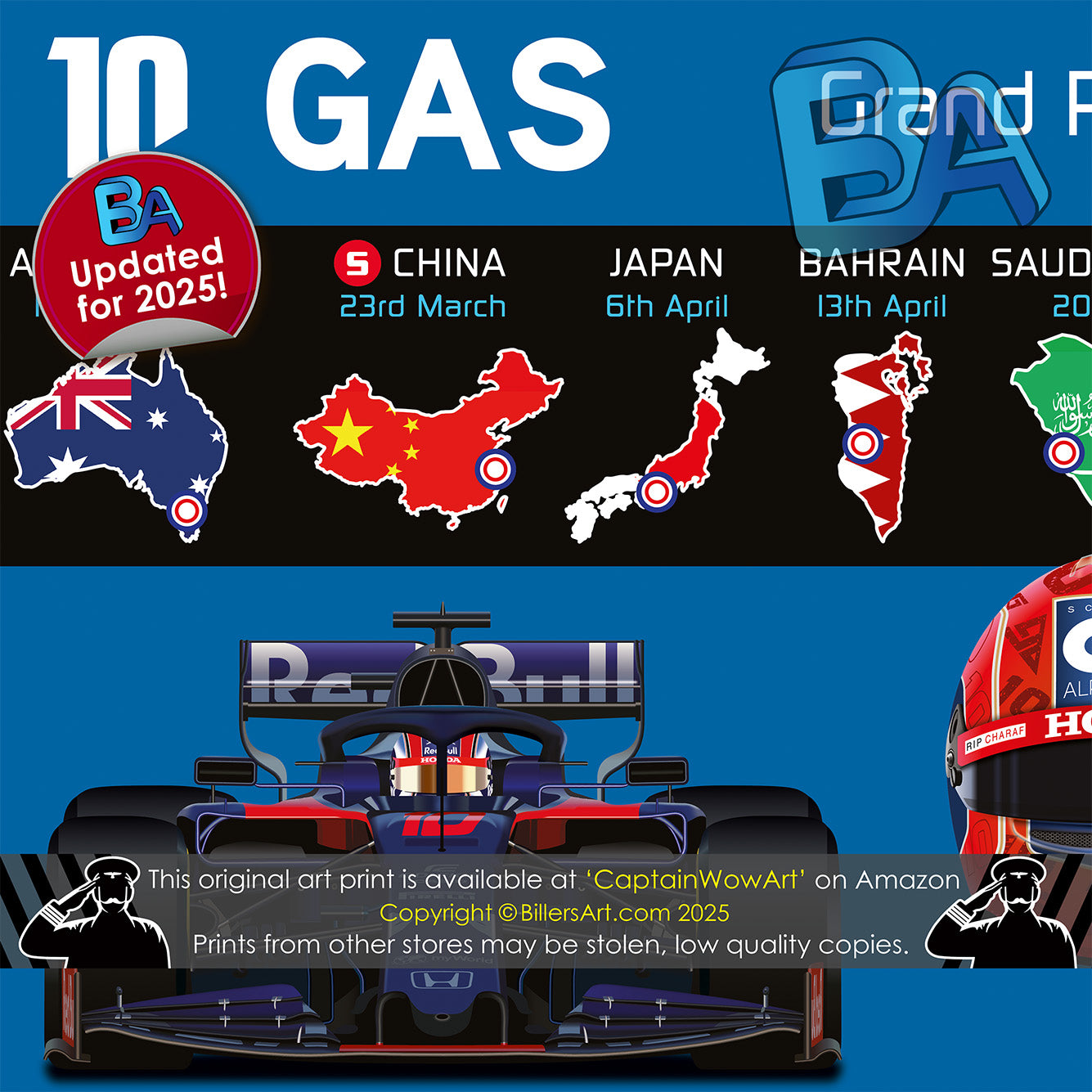 Pierre Gasly 2025 Formula 1 Celebration Print