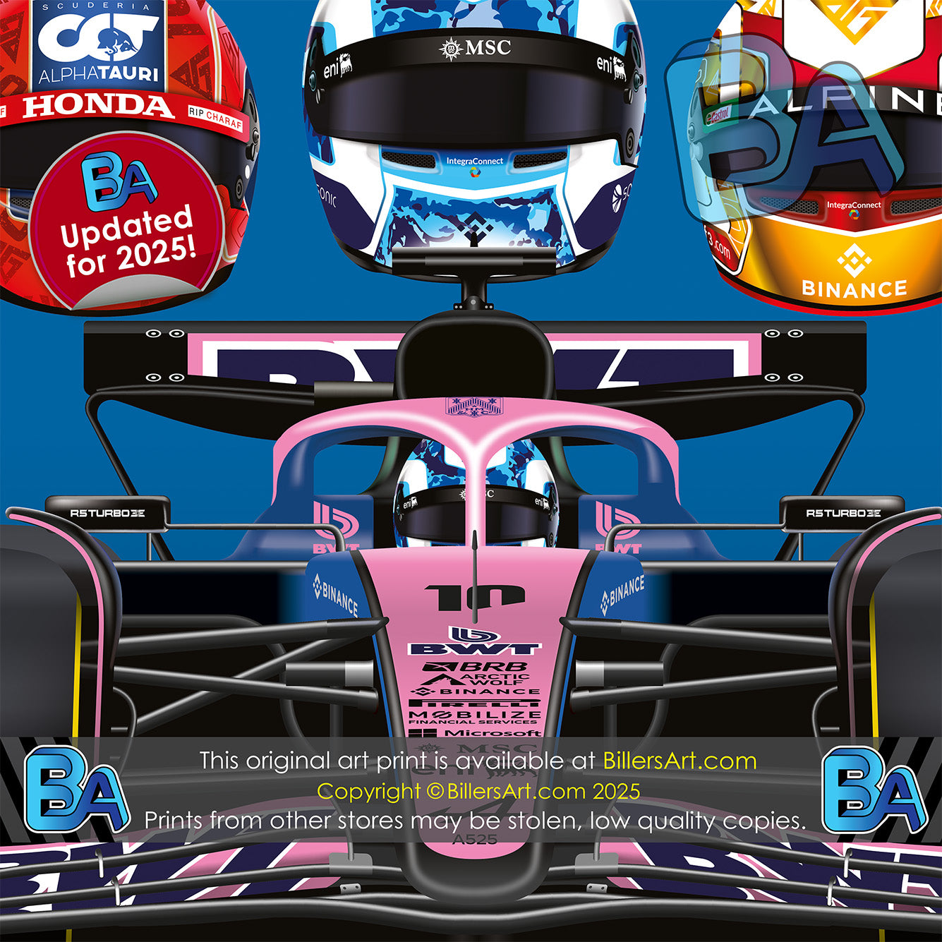 Pierre Gasly 2025 Formula 1 Celebration Print