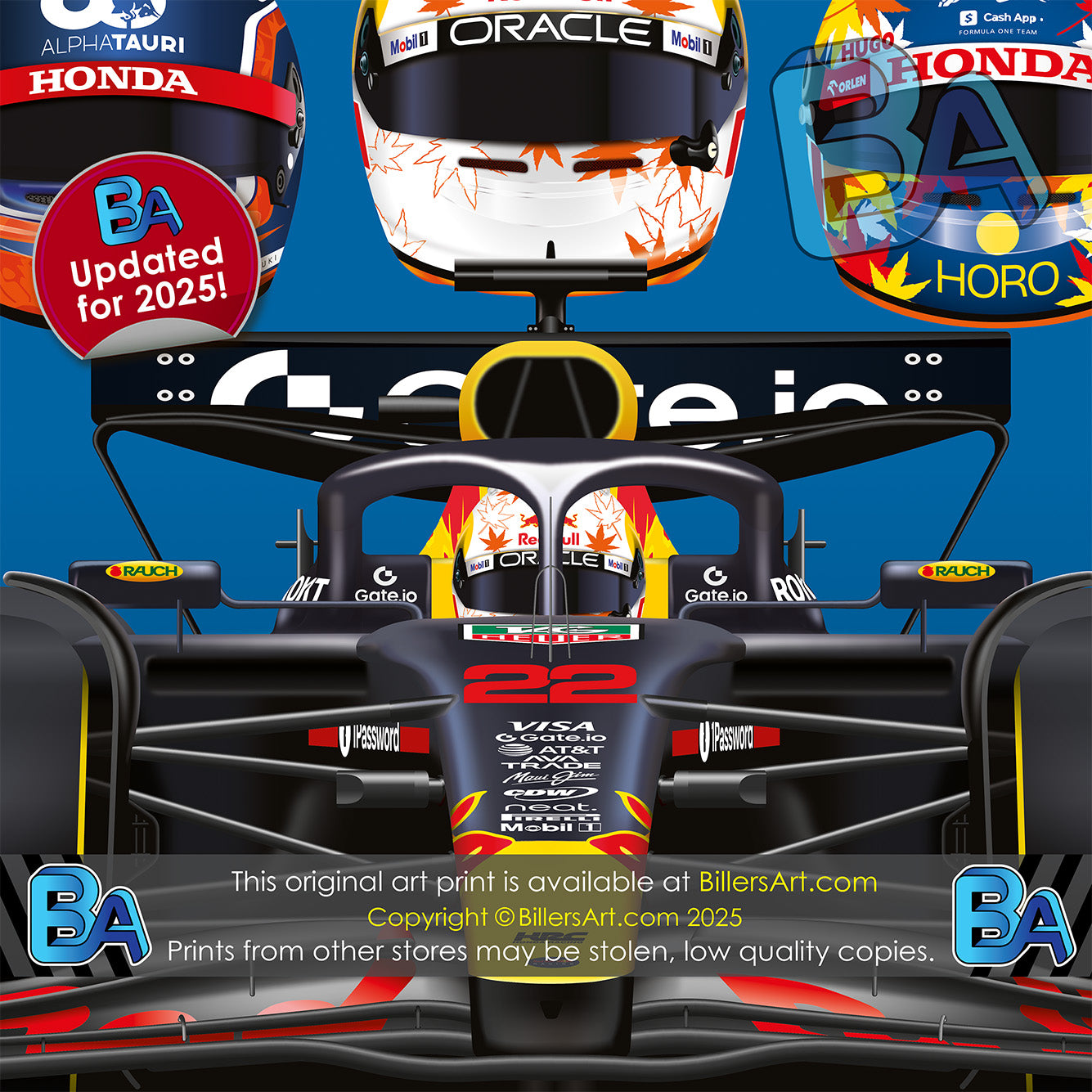Yuki Tsunoda 2025 Formula 1 Celebration Print