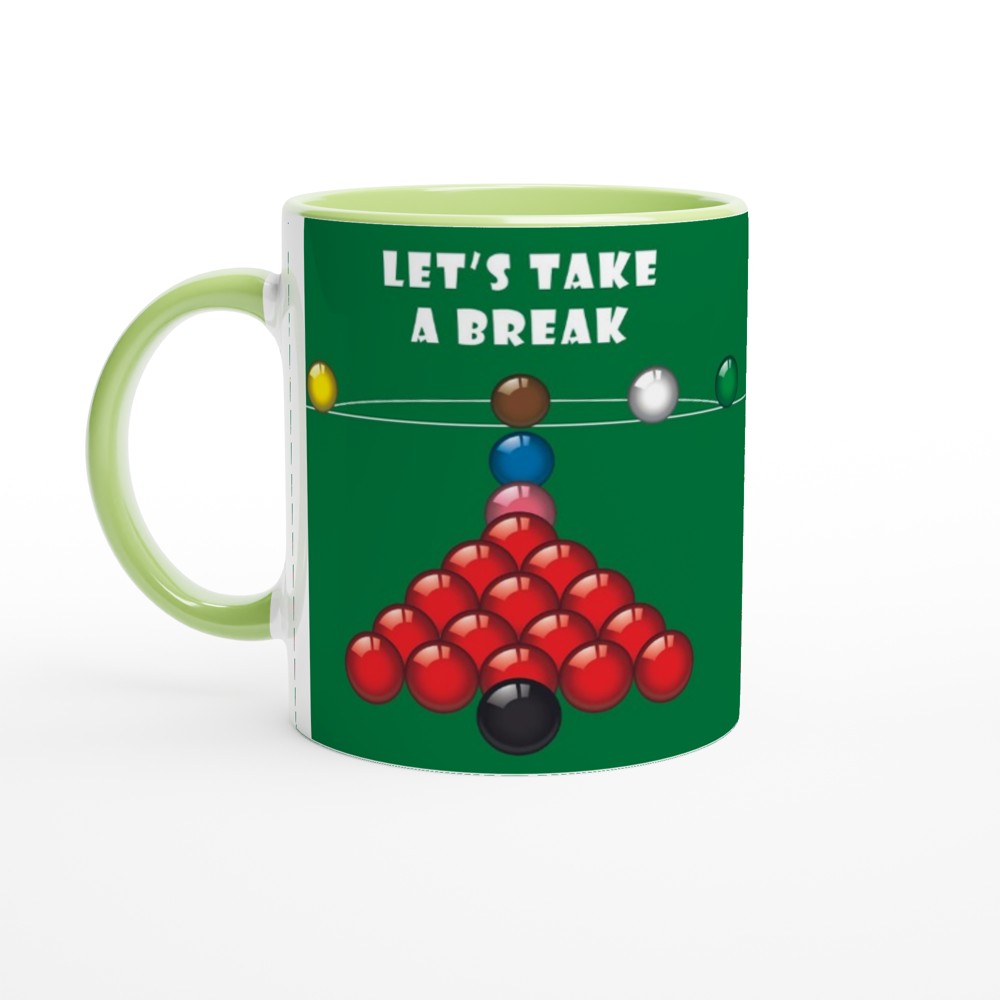Snooker Let's Take a Break fun sports mug