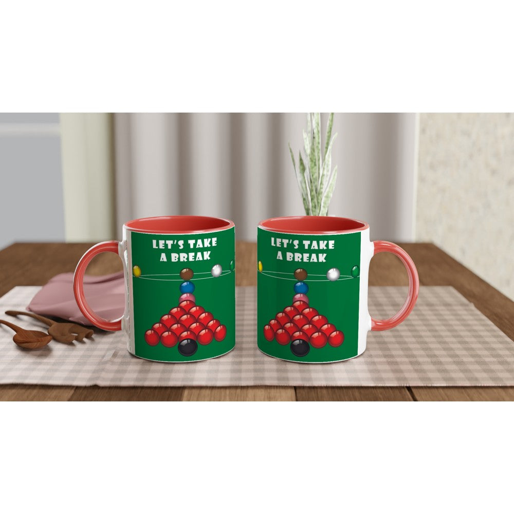 Snooker Let's Take a Break fun sports mug