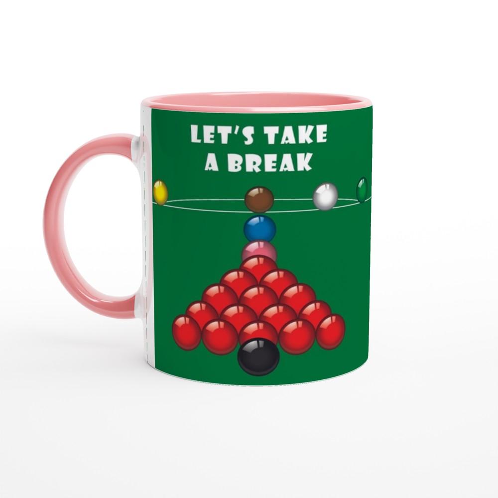 Snooker Let's Take a Break fun sports mug