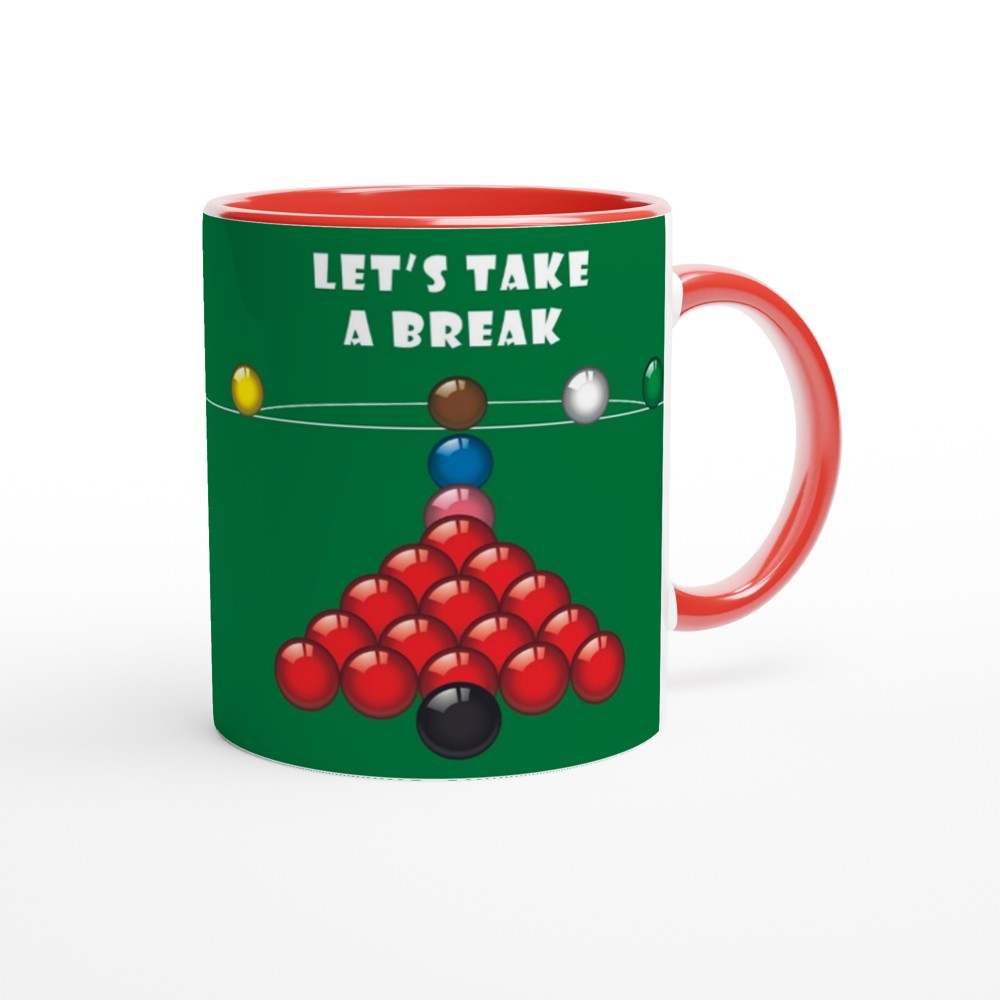 Snooker Let's Take a Break fun sports mug
