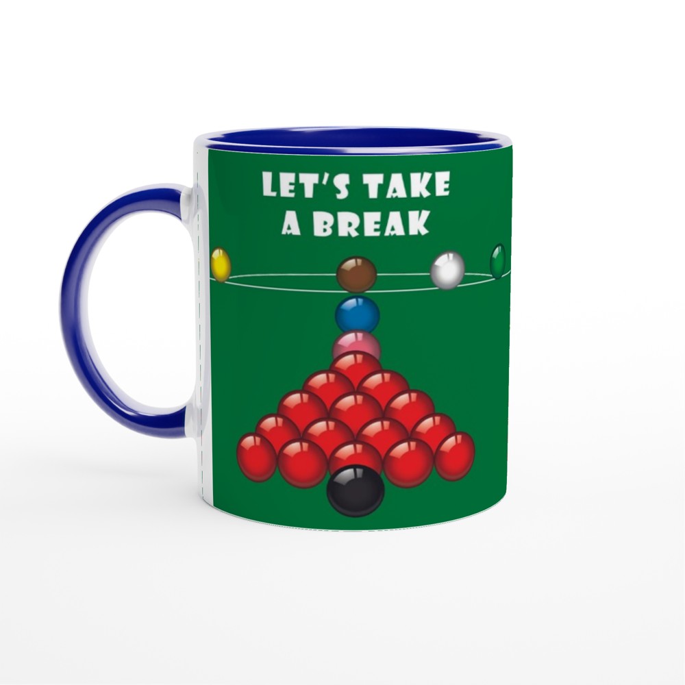 Snooker Let's Take a Break fun sports mug