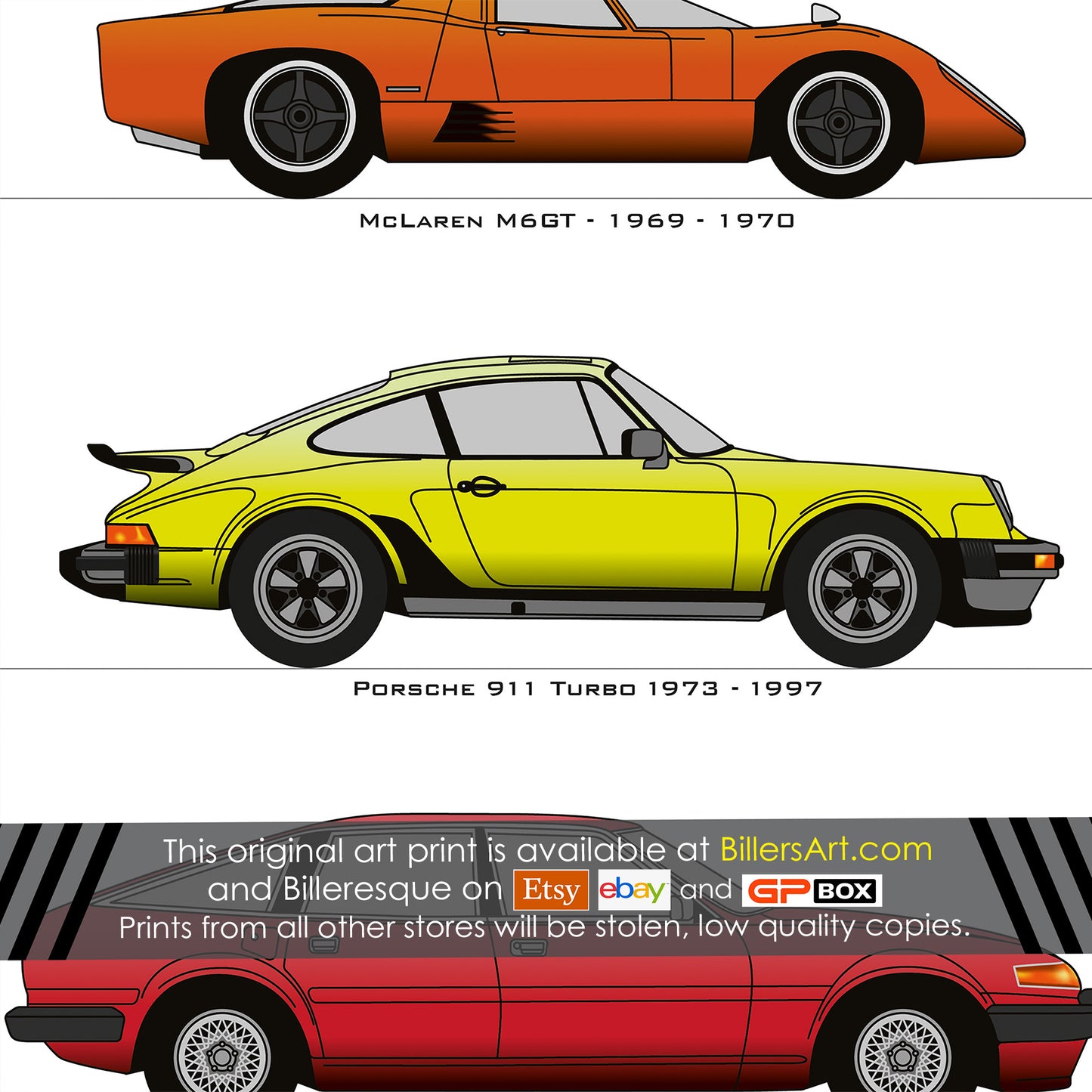 Car Collection Poster - Classic Cars Art Print