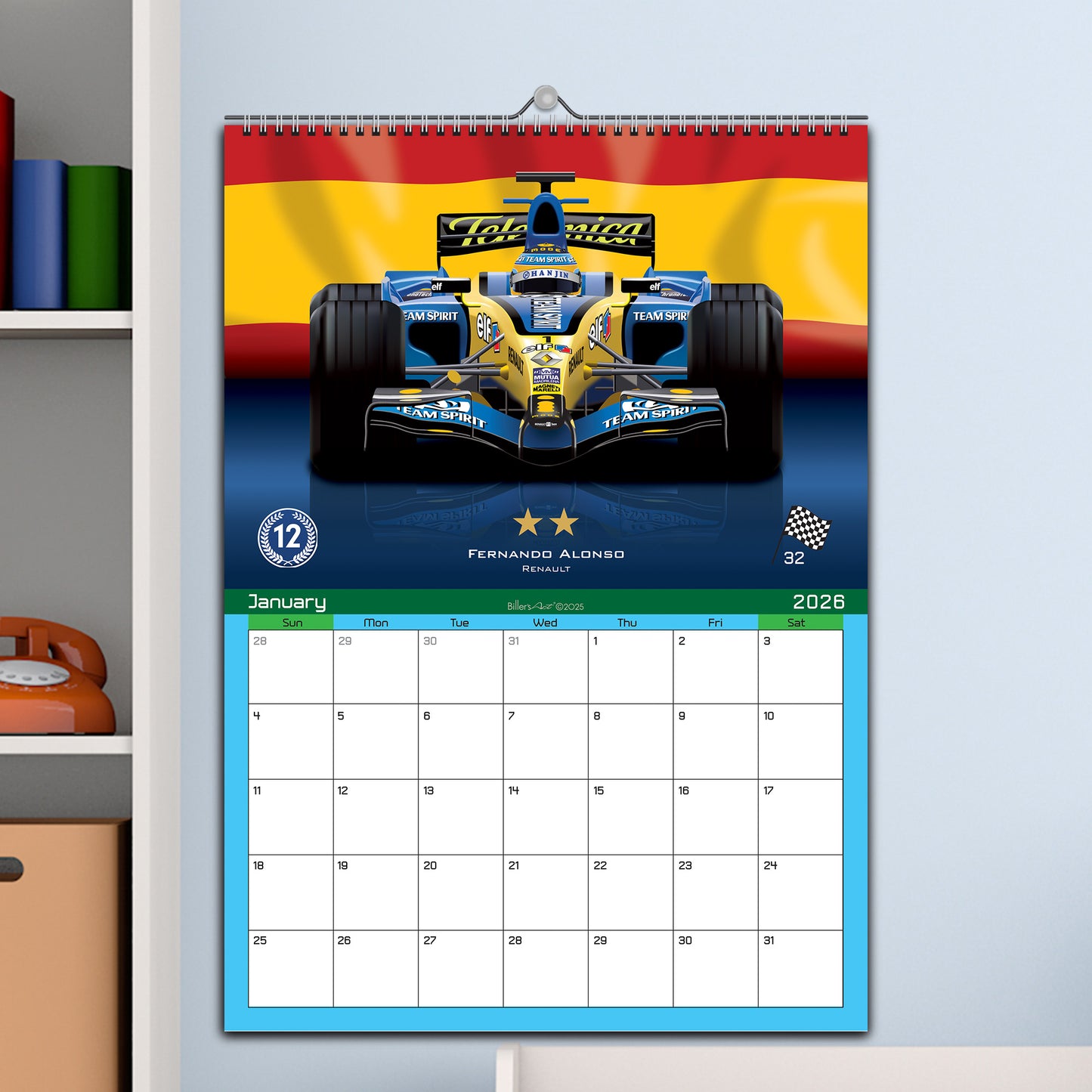 2026 All Time Best Racing Drivers Calendar