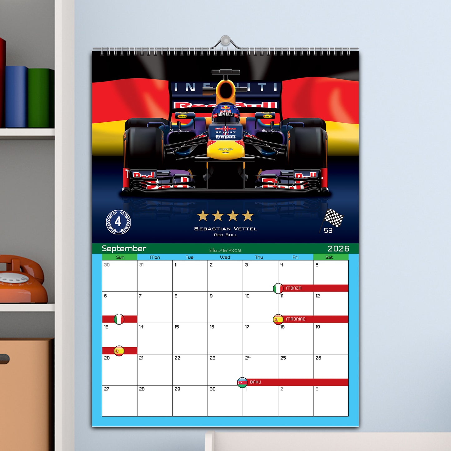2026 All Time Best Racing Drivers Calendar