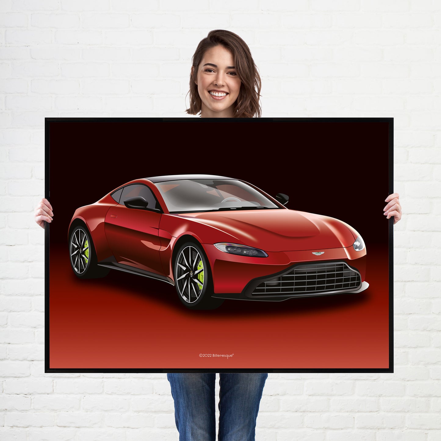 Supercar Aston Martin Vantage Print - fast sports cars Poster