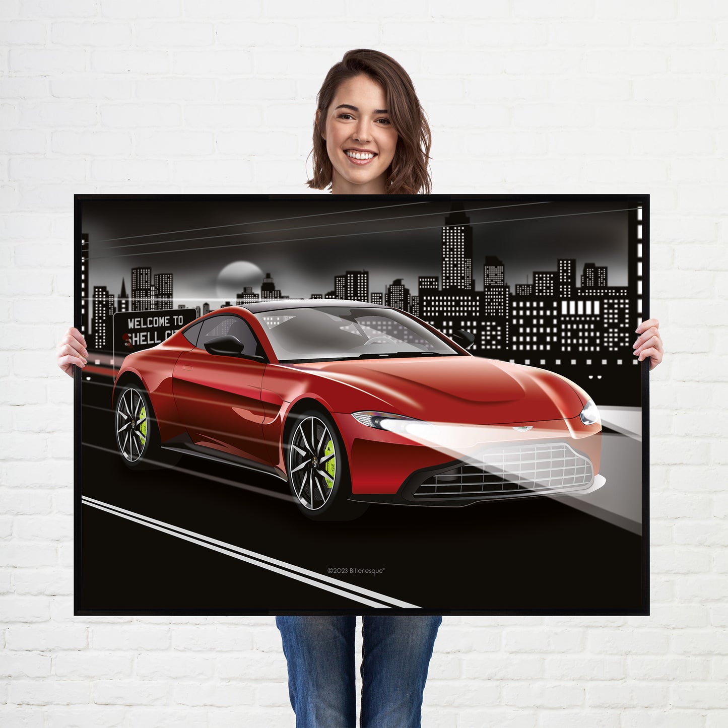 Supercar Aston Martin Vantage Print - fast sports cars Poster