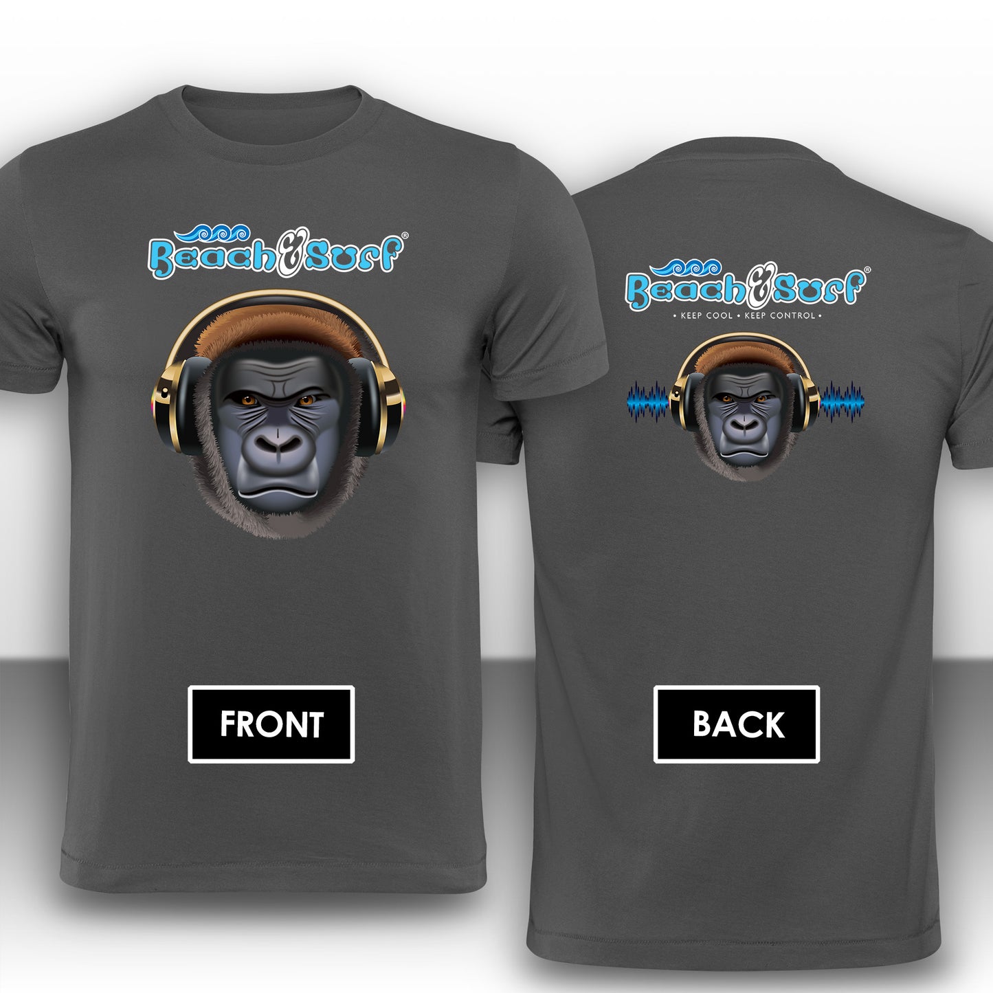 Gorilla Music Animal T-Shirt - Beach & Sure Leisure Wear