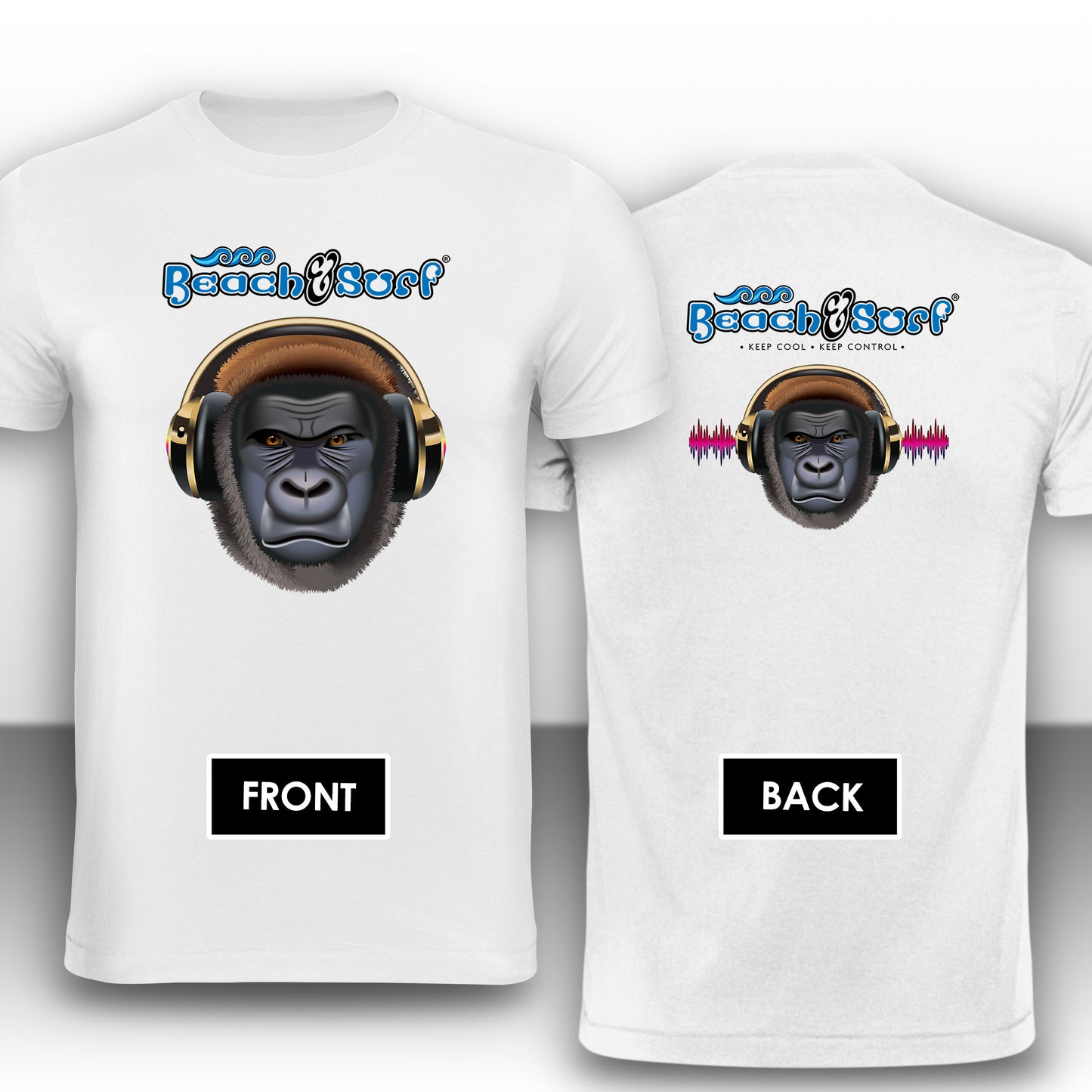 Gorilla Music Animal T-Shirt - Beach & Sure Leisure Wear
