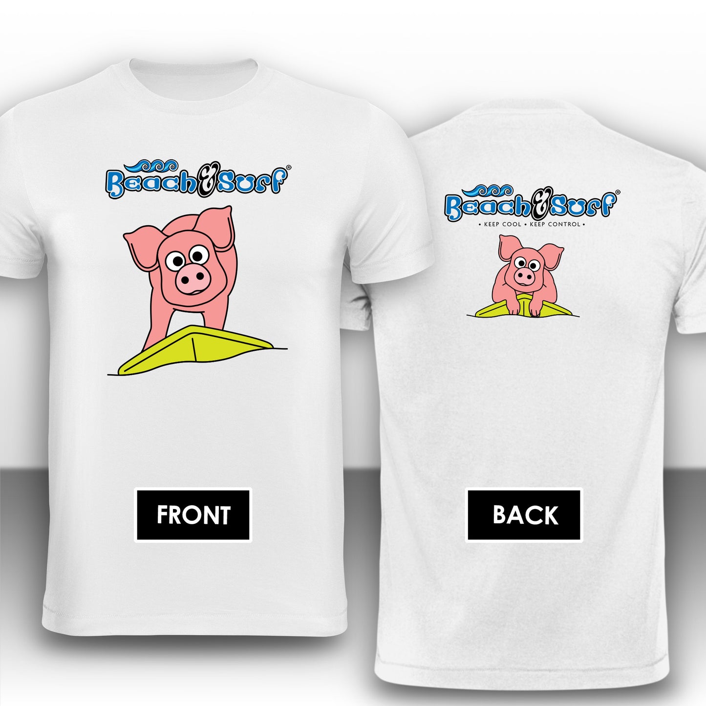 Surfing Pig Animal T-Shirt - Beach & Sure Leisure Wear