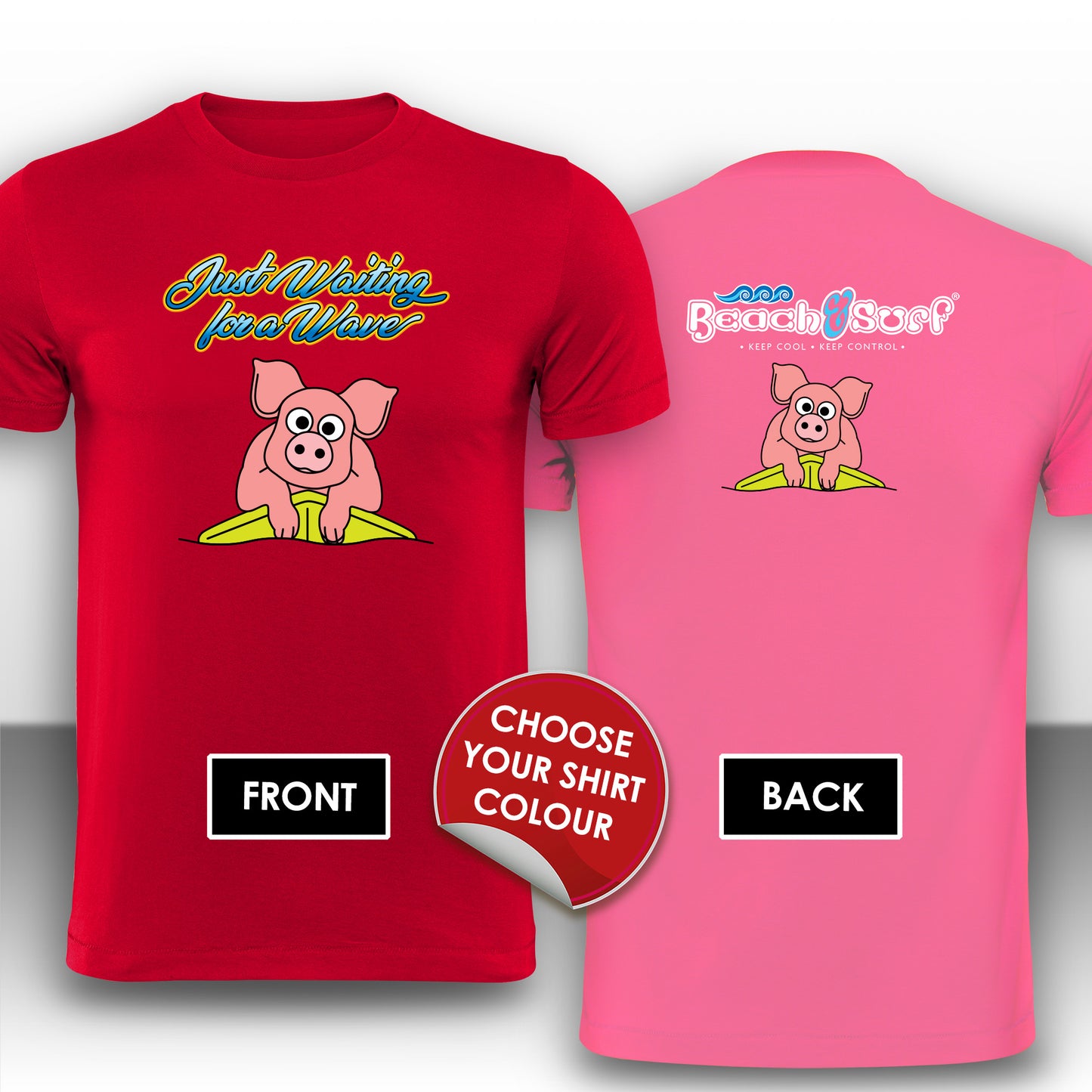 Pig Waiting for a Wave T-Shirt