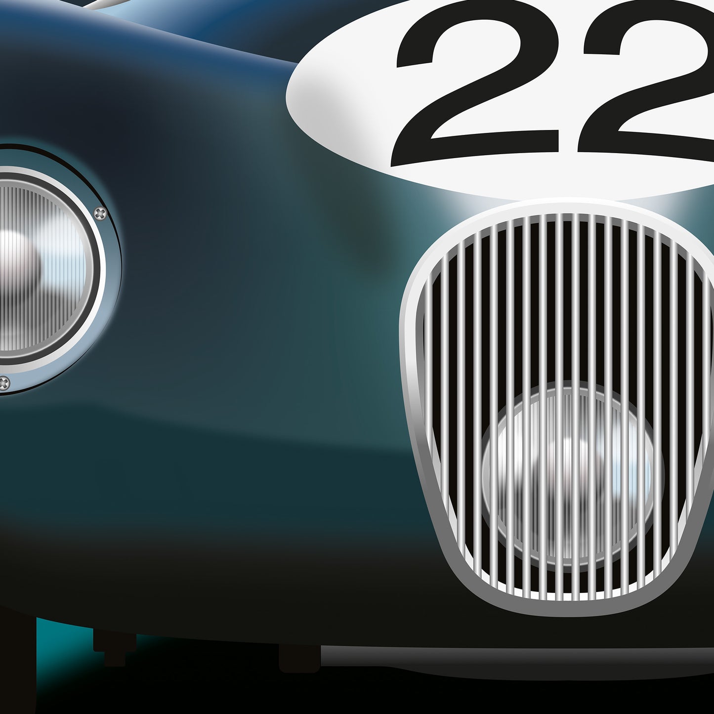 Jaguar C-Type Endurance Racing Car Poster Wall Print