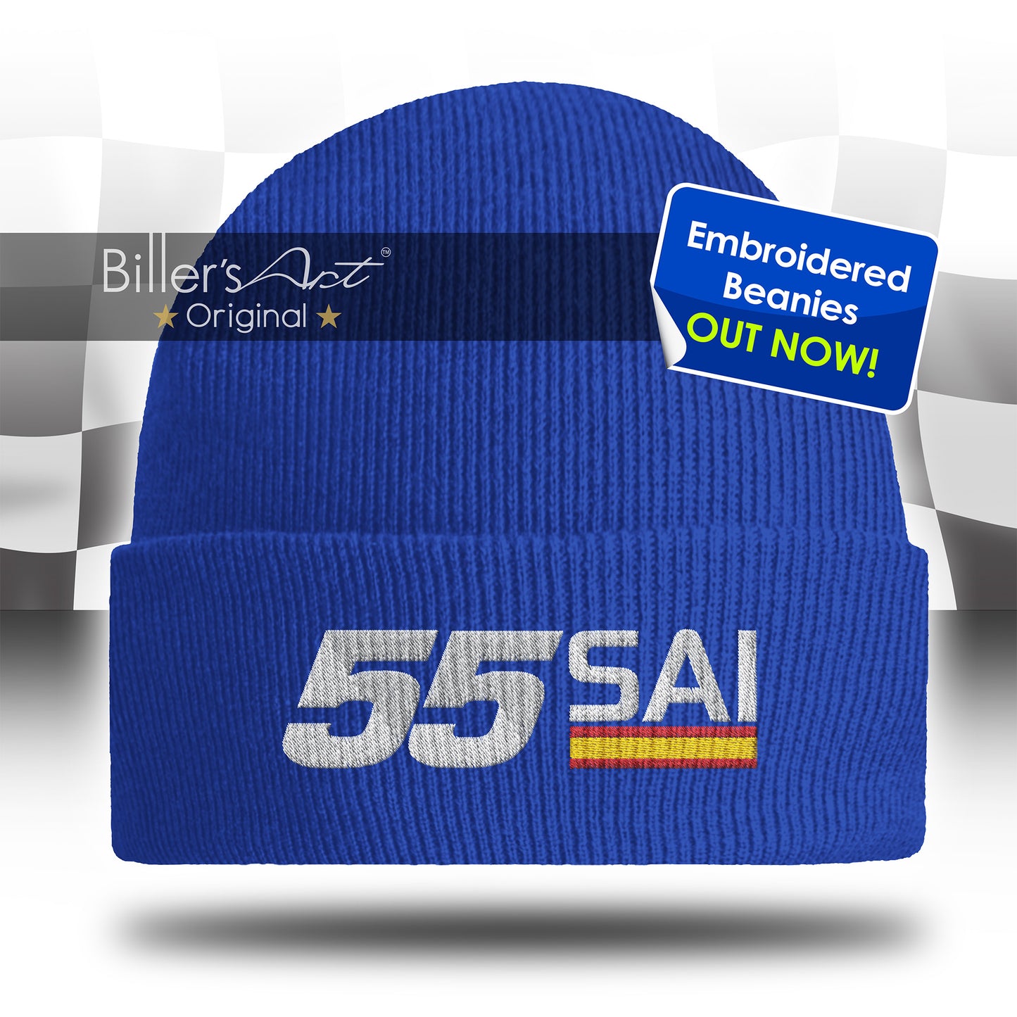 Carlos Sainz Embroidered F1 Beanie
