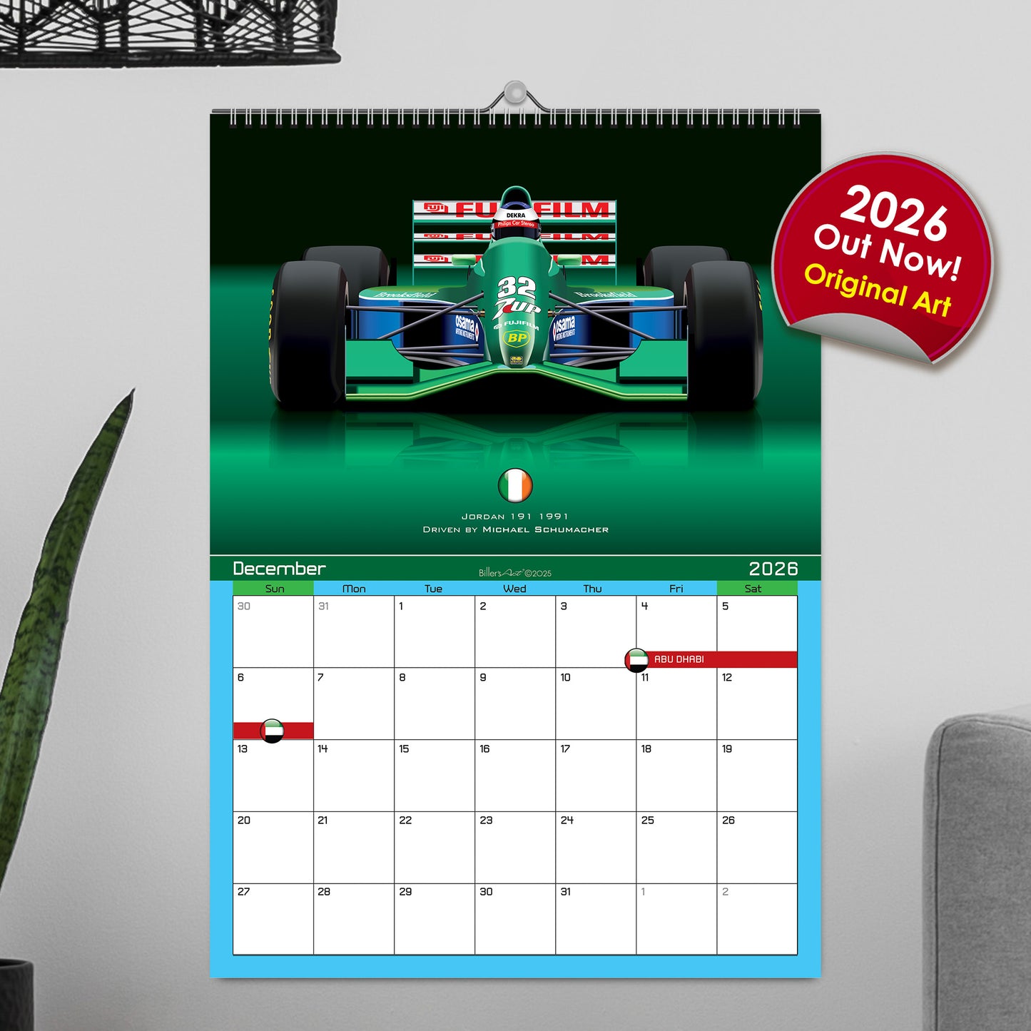 2026 Formula 1 Coolest Cars Calendar