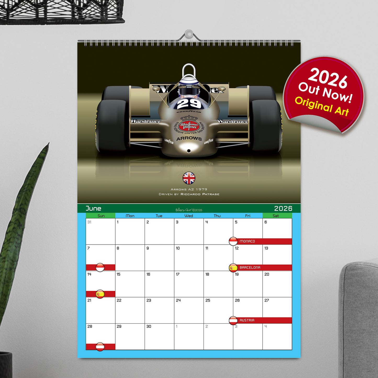 2026 Formula 1 Coolest Cars Calendar