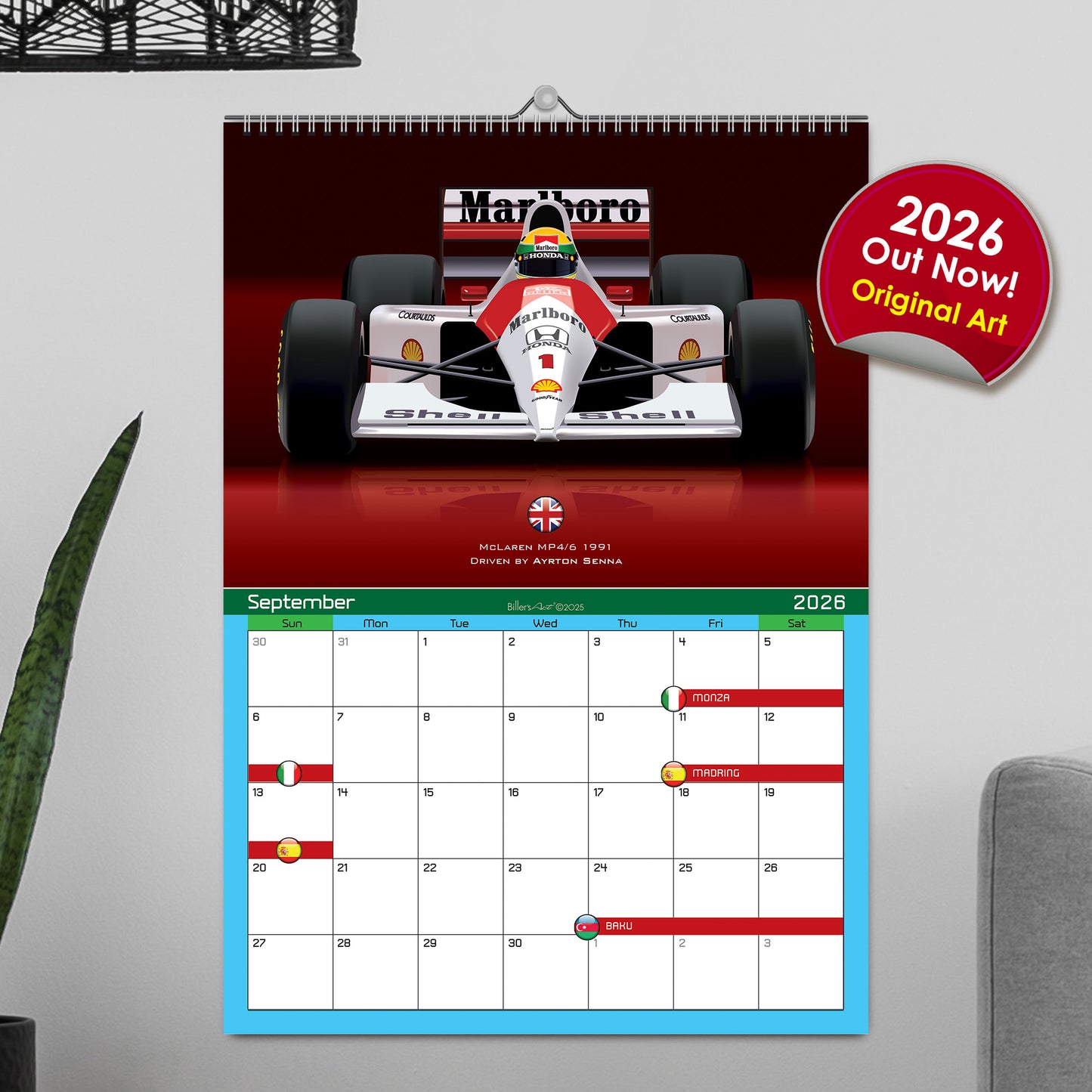 2026 Formula 1 Coolest Cars Calendar
