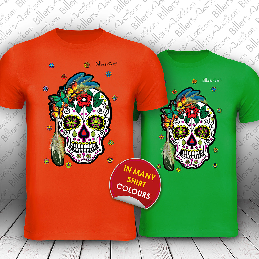 Day of the Dead Air and Flowers T-Shirt