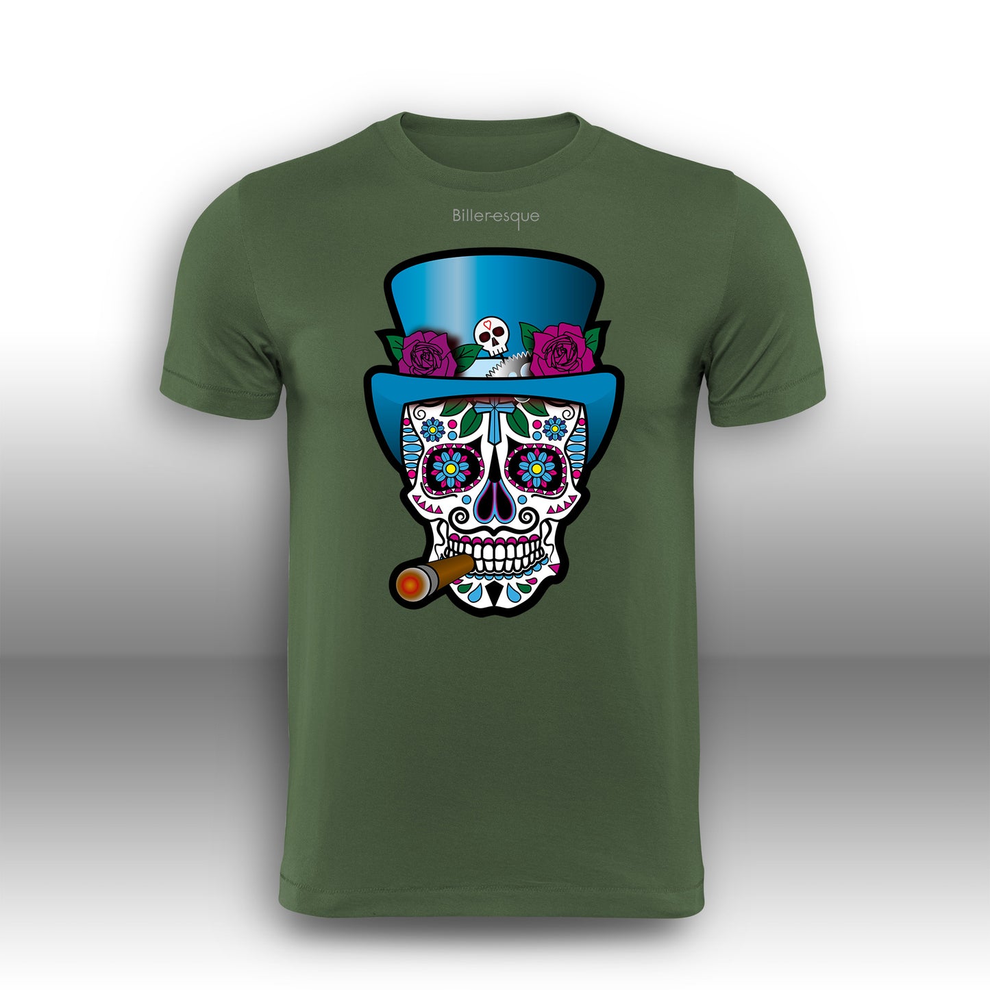 Day of the Dead FIRE Super Cool Sugar Skull T-Shirt