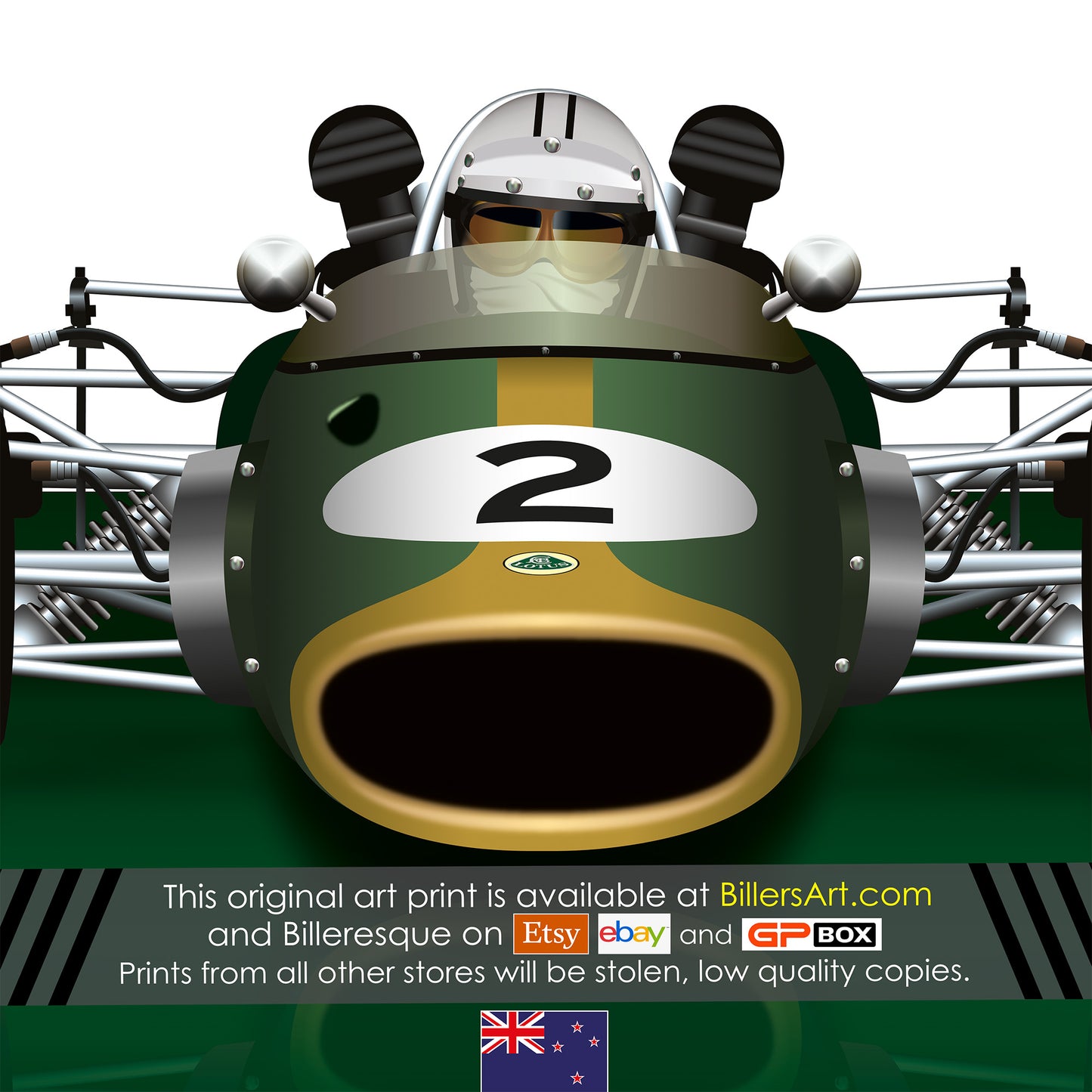 Denny Hulme Formula 1 Lotus 1967 Racing Car Print