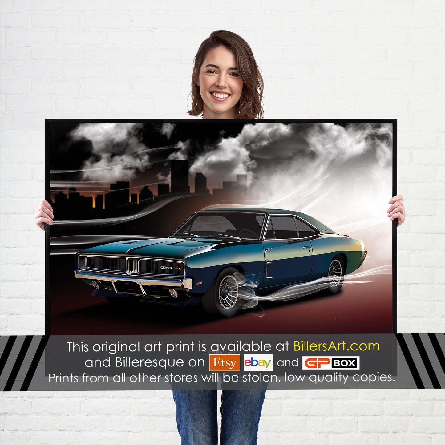 Dodge Charger American Muscle Car print - supercar poster