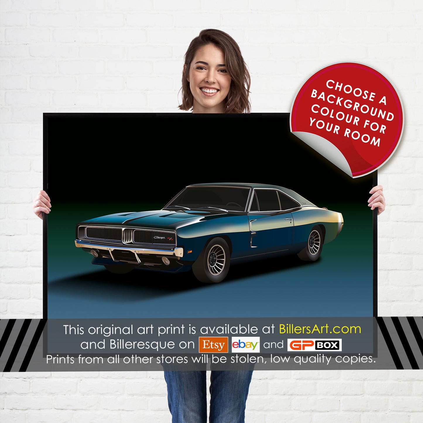 Dodge Charger American Muscle Car print - supercar poster