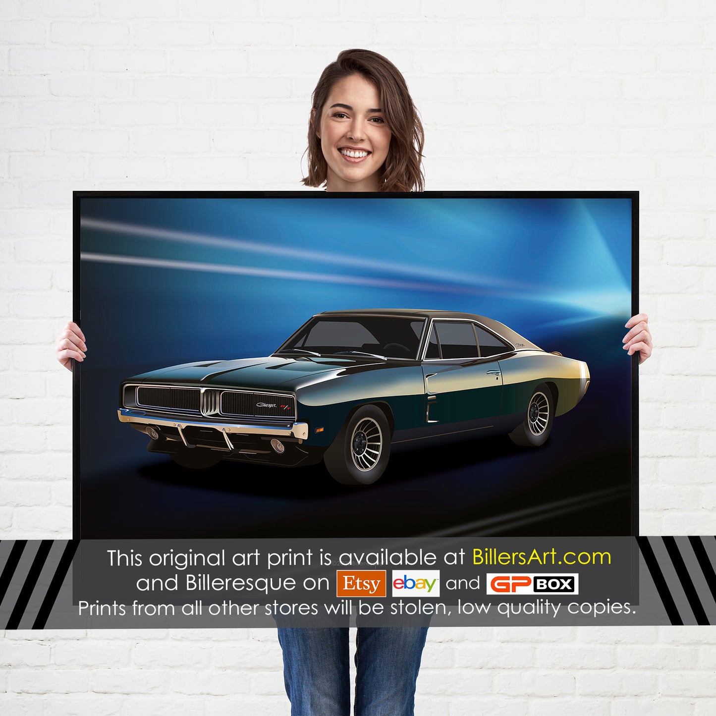 Dodge Charger American Muscle Car print - supercar poster