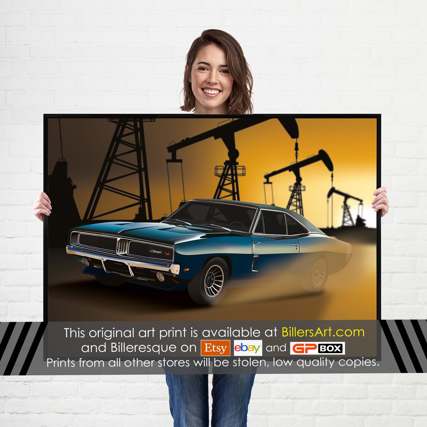 Dodge Charger American Muscle Car print - supercar poster