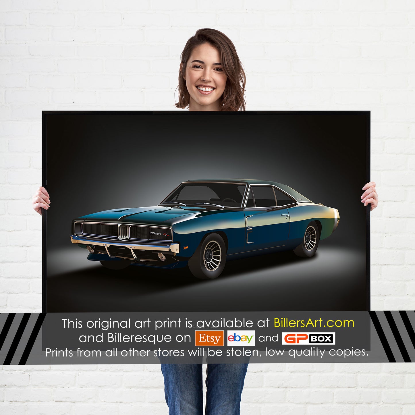 Dodge Charger American Muscle Car print - supercar poster