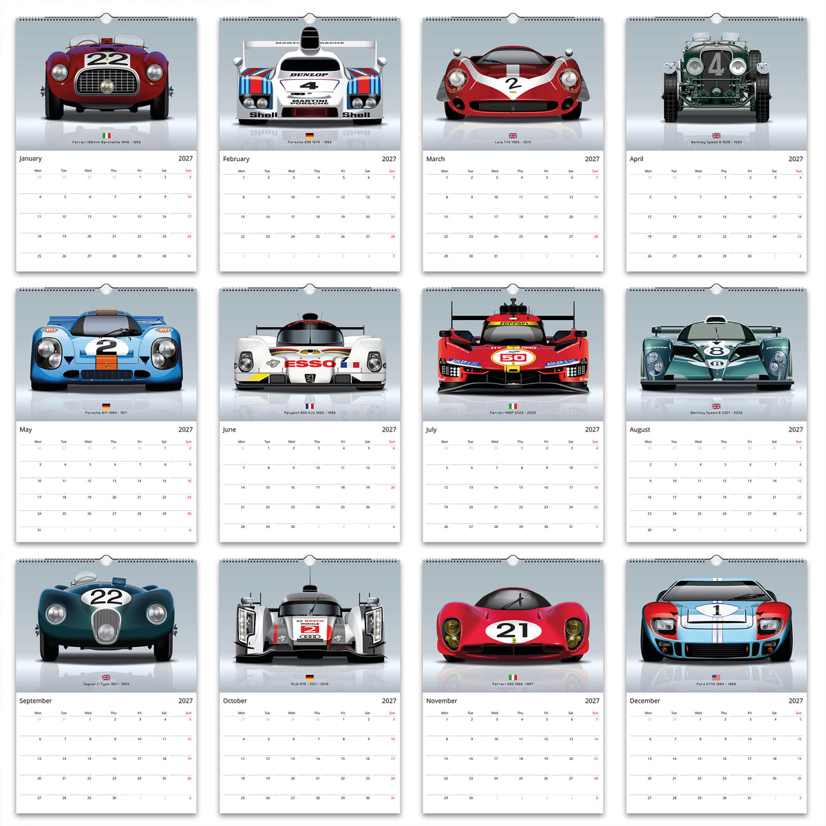 2027 Endurance Christmas Racing Calendar Studio EU