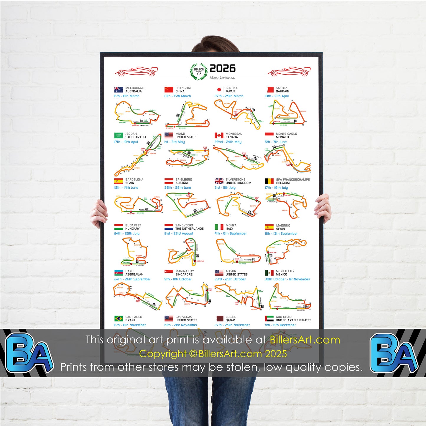 Formula 1 2026 Circuit Fixtures (Portrait)