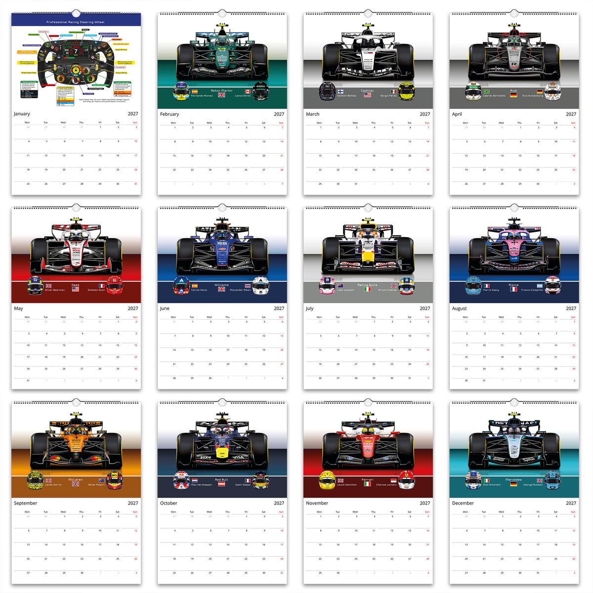 Current F1 Drivers of All Time 2027 Calendar