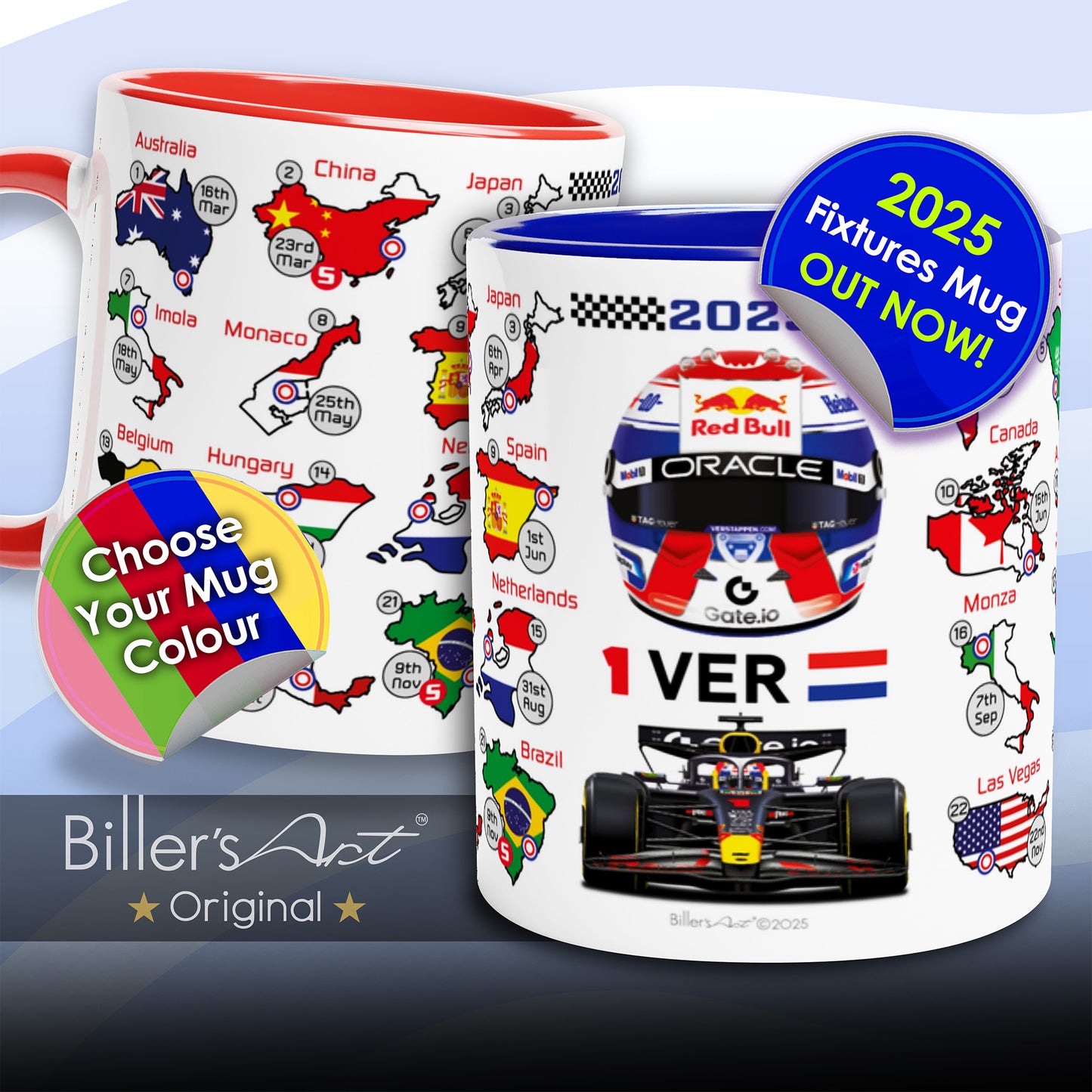 Max Verstappen 2026 Formula 1 Season Fixtures Mug