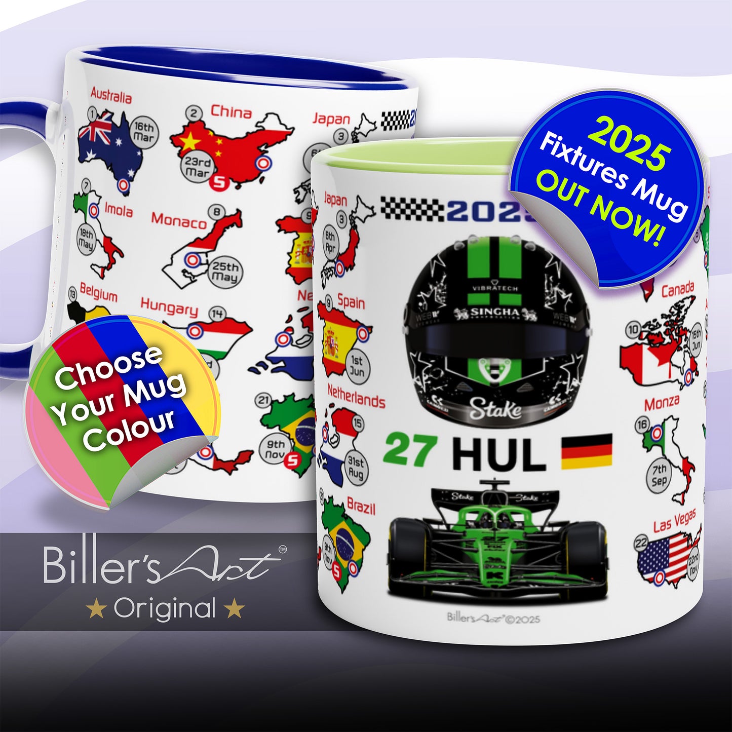 Nico Hulkenberg 2026 Formula 1 Season Fixtures Mug
