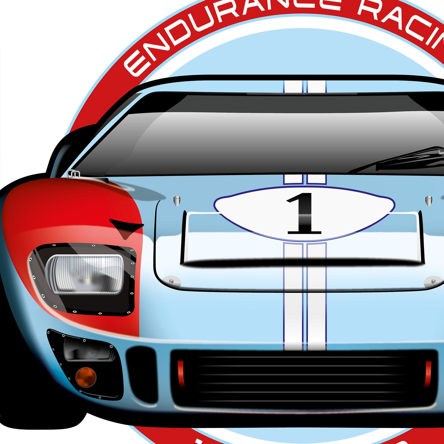 Ford GT40 Endurance Racing Le Mans T-Shirt - Biller's Art