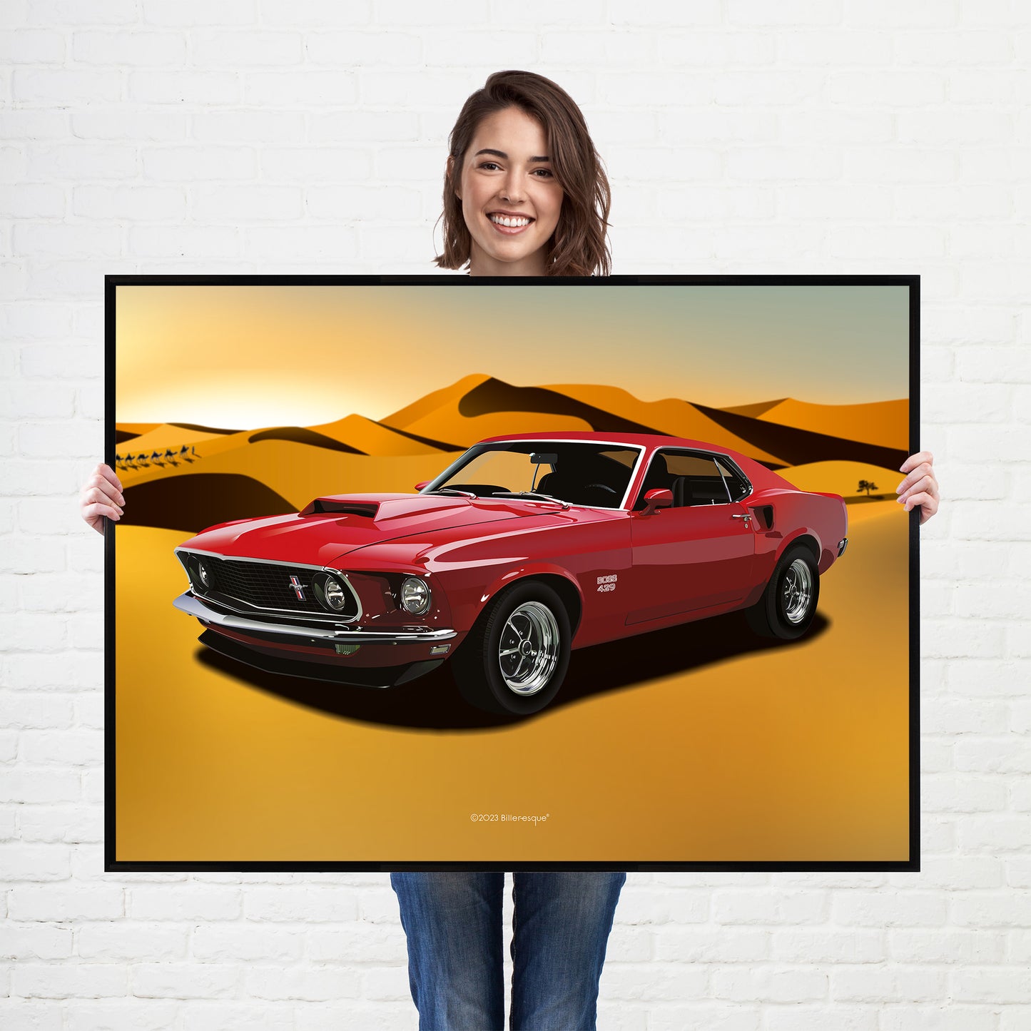 Ford Mustang 429 Boss American Muscle Car Poster