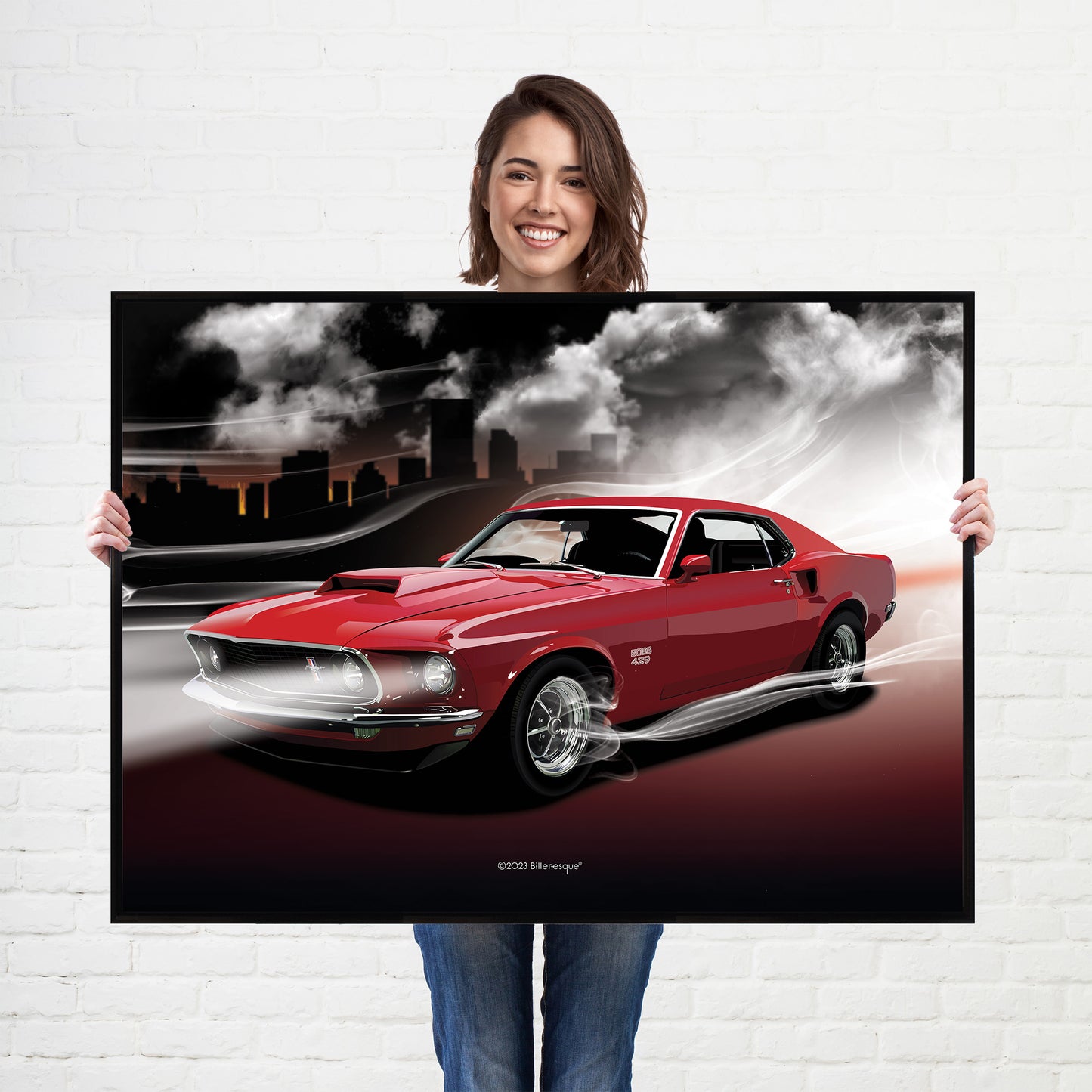 Ford Mustang 429 Boss American Muscle Car Poster