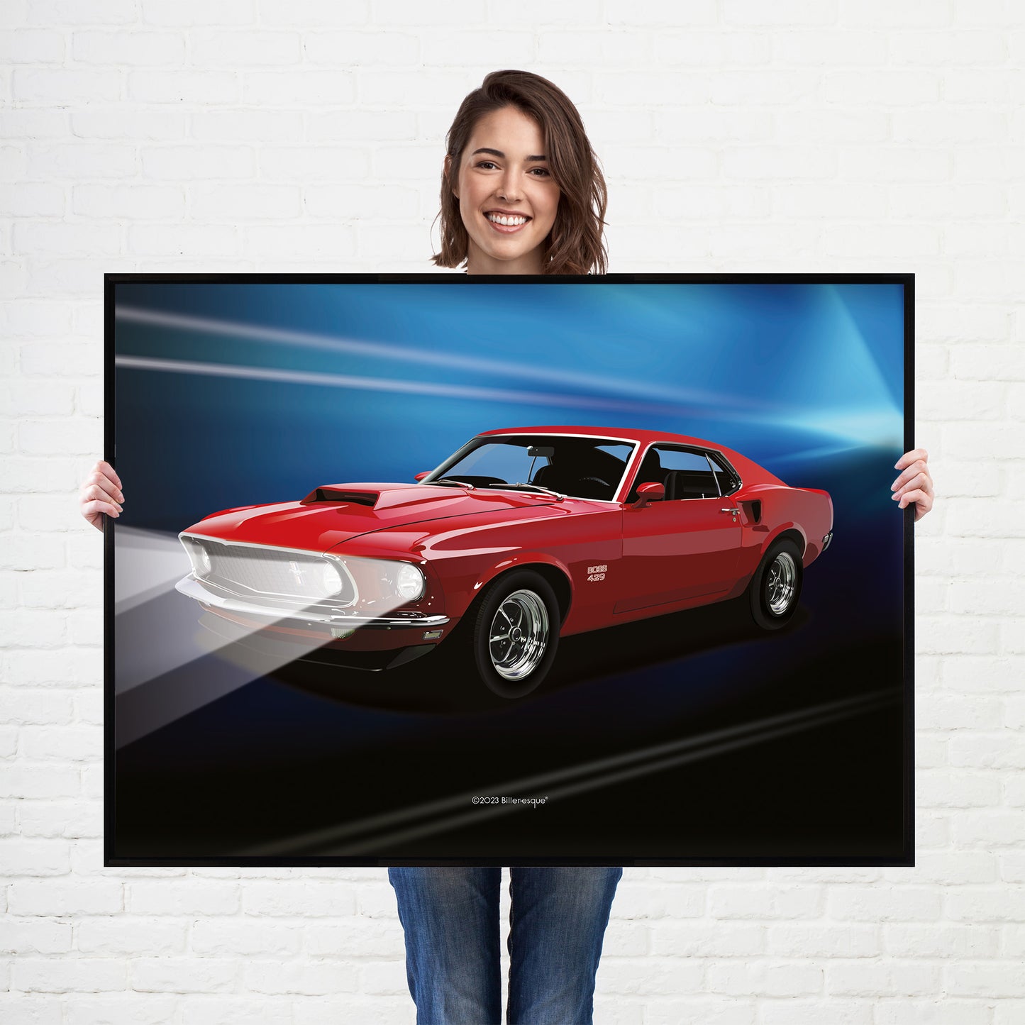 Ford Mustang 429 Boss American Muscle Car Poster