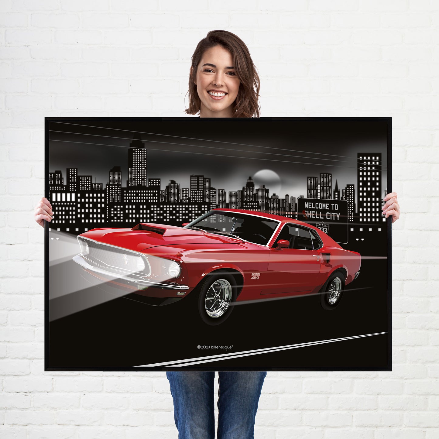 Ford Mustang 429 Boss American Muscle Car Poster