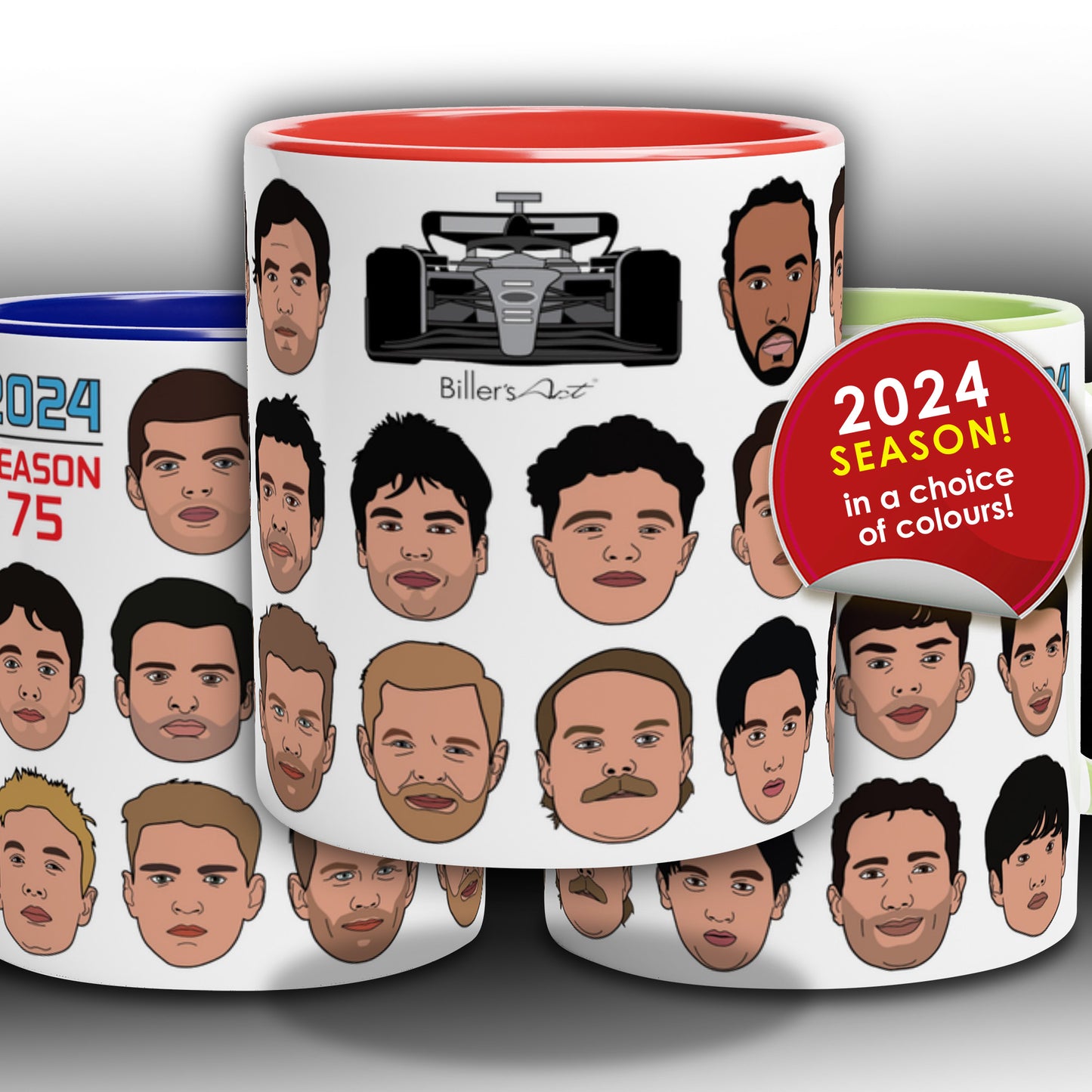 Formula 1 Drivers Heads Mug 2024 F1 Season