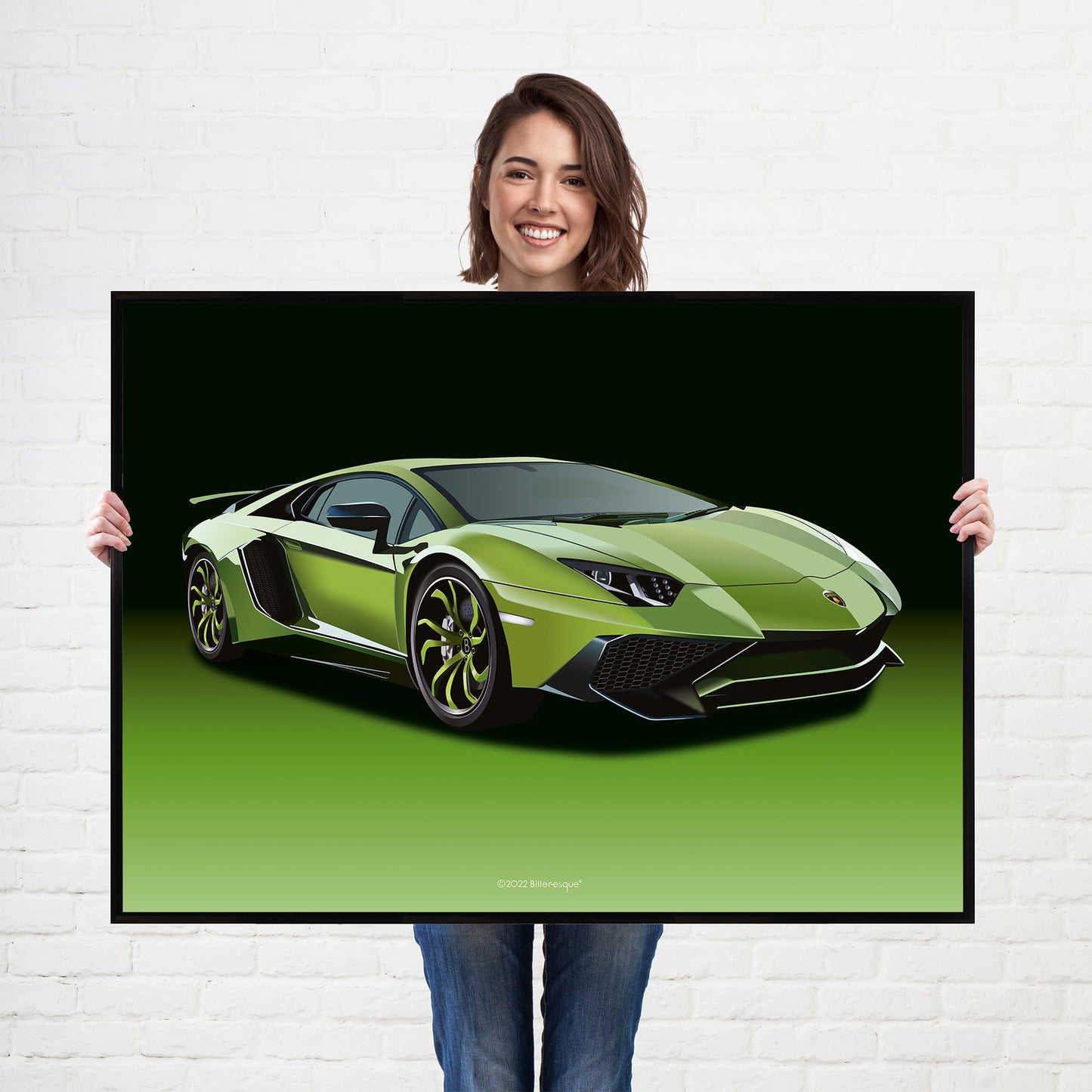 Lamborghini Aventador Supercar Poster - fast sports cars print