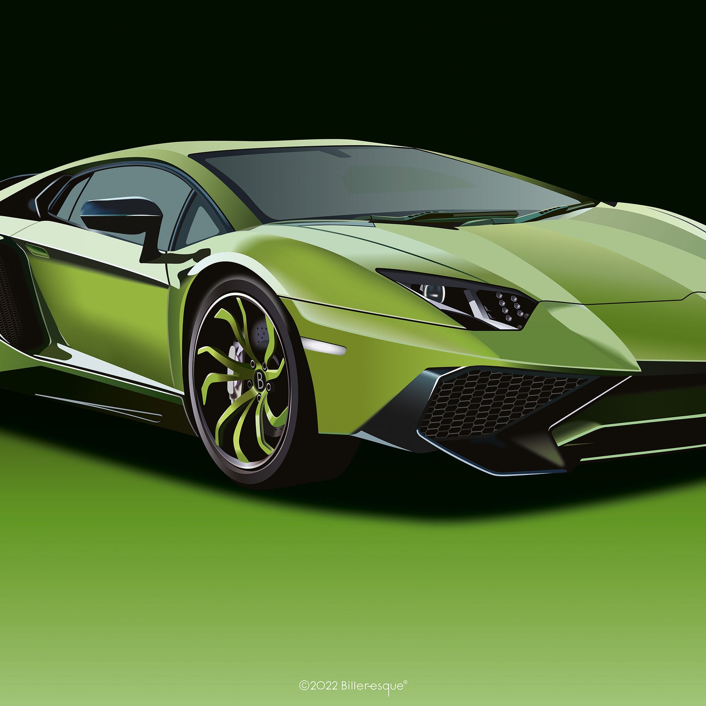 Lamborghini Aventador Supercar Poster - fast sports cars print